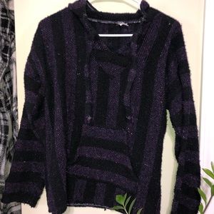 Black & Purple Striped drug rug